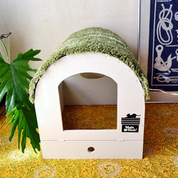 猫トイレカバー兼用ベッド「Mof Dock」モフドック 2枚目の画像