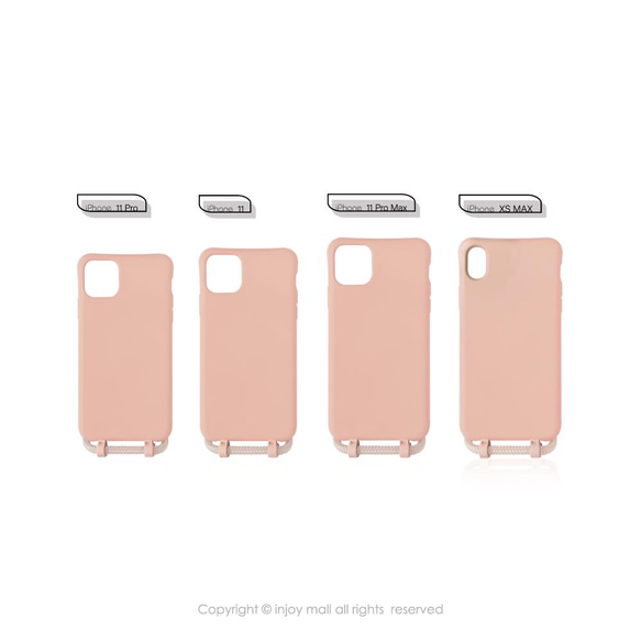 iPhone 11/11max/SE2/12/12mini 客製化 英文字母 粉色 二合一 防摔 背繩 手機殼 第9張的照片