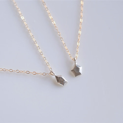 lítið fimmtungur necklace：変形五角形　ネックレス　シルバー　ゴールドフィールド 9枚目の画像