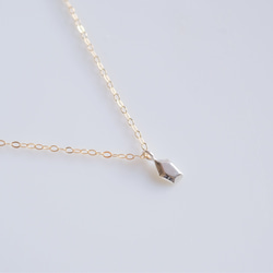 lítið fimmtungur necklace：変形五角形　ネックレス　シルバー　ゴールドフィールド 4枚目の画像