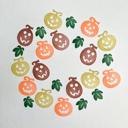 ハロウィンかぼちゃ消しゴムはんこセット はんこ・スタンプ asako-made