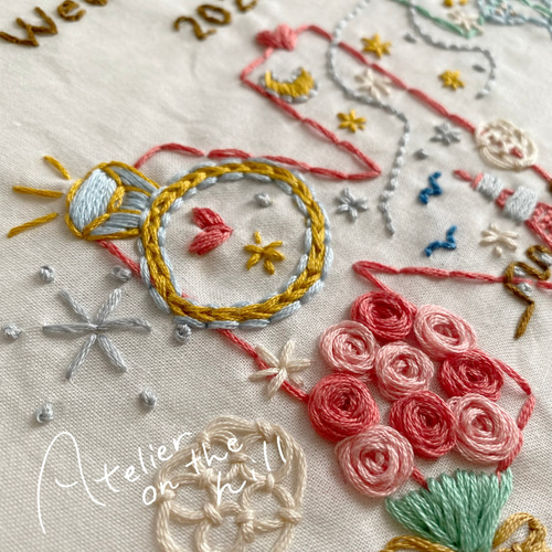 刺繍ウェルカムボード 結婚祝い 綿婚式 結婚2周年ギフトに♡「ふたりの