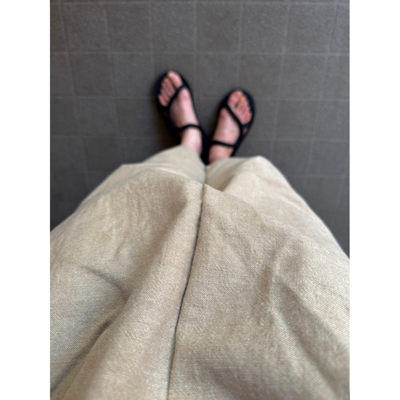 RATA❤️以輪廓為傲❤️寬鬆舒適的棉麻褲，適合S到L碼❤️時尚休閒 第4張的照片