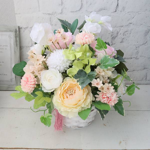 お供え フラワーアレンジメント 枯れないお花 お盆 ご仏前 仏花 先方様