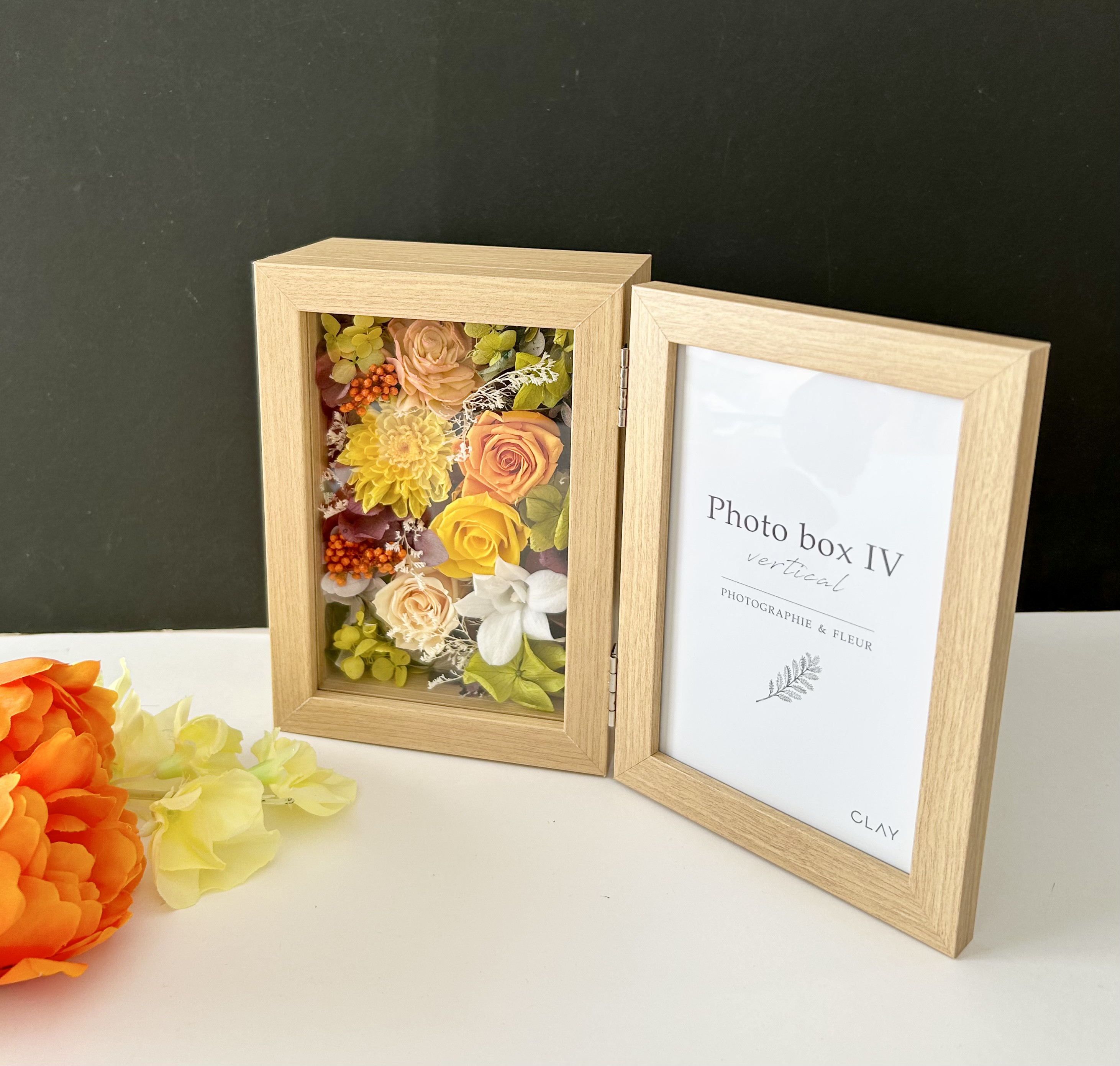 お誕生日プレゼント還暦古希喜寿米寿お祝い♡フォトフラワーフレーム「受注制作」