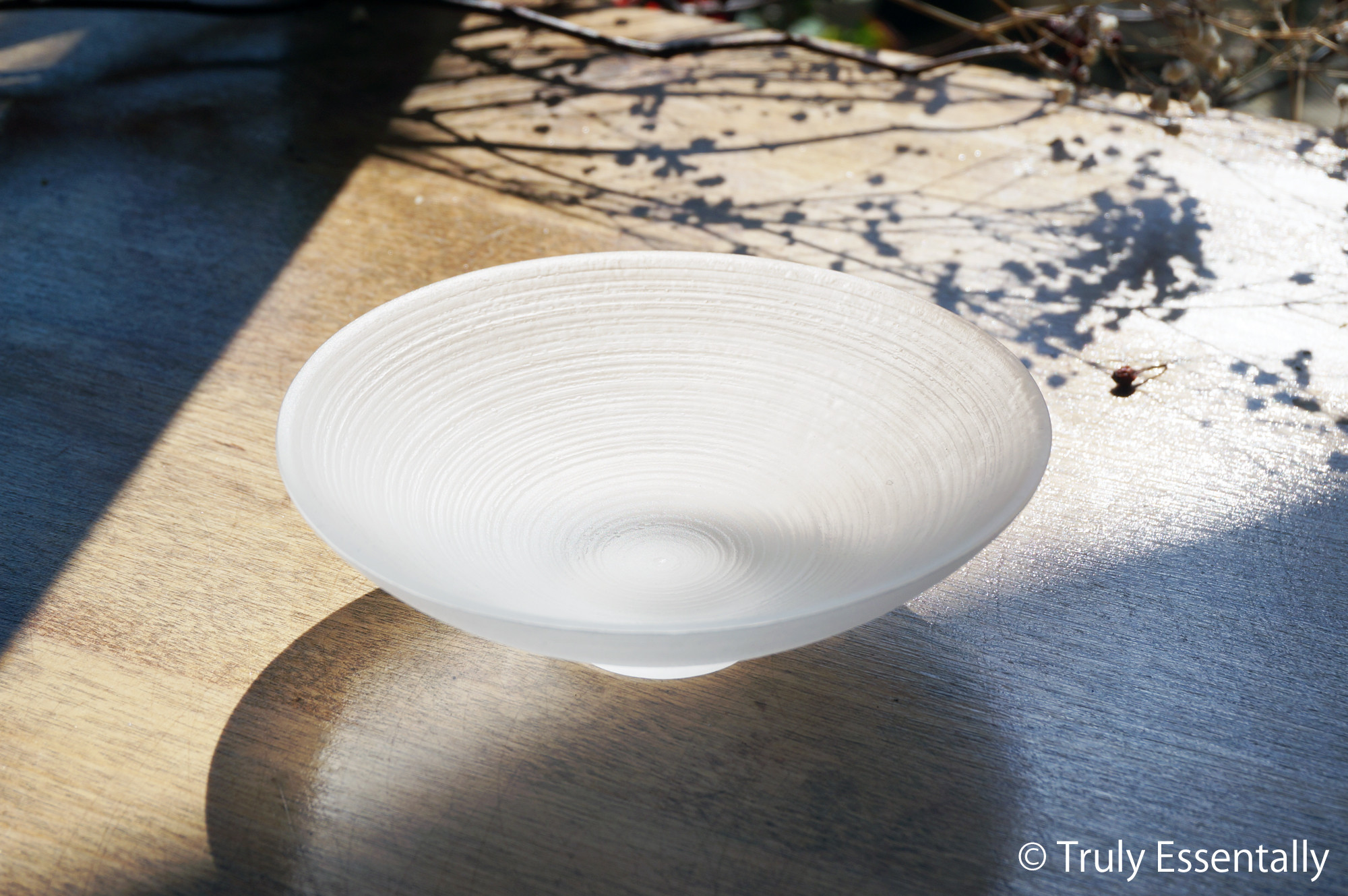 無色のガラス -「 The Vessel of Light - 月明かりのうつわ 」● 直径14cm