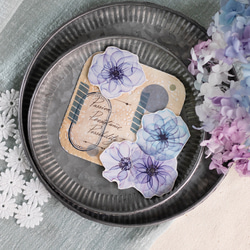 透明の花 - 花海棠 ー 5cm マスキングテープ 6枚目の画像