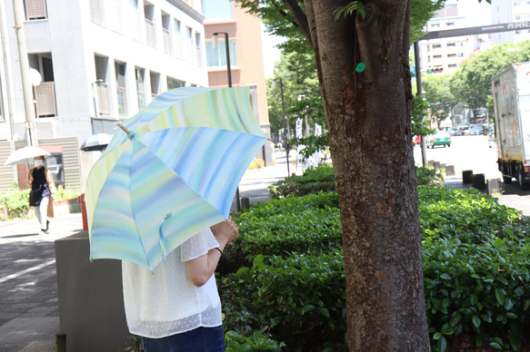 晴雨兼用日傘『晴れ空』（着物にも洋服にも　一点物） 1枚目の画像