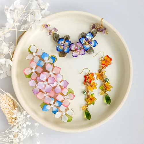 Matte ツヤ無し加工 パステルカラー barretta お花いっぱい  