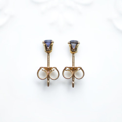 14KGF pierced earring with Iolite. 第6張的照片