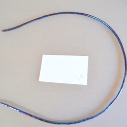 titanium head band・soft・blue・純チタンカチューシャ・ソフト・青・受注生産 4枚目の画像