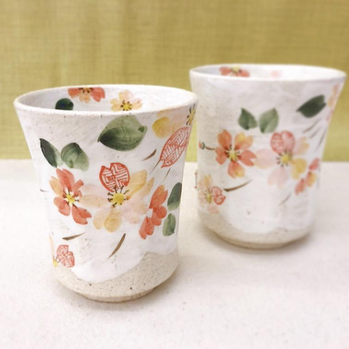 楽天市場】京焼・清水焼 陶あん 染付 草花紋 玉湯呑（桜） : 京