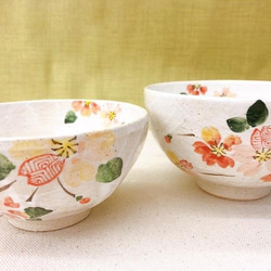 【清水焼】小紋桜　飯碗 2枚目の画像