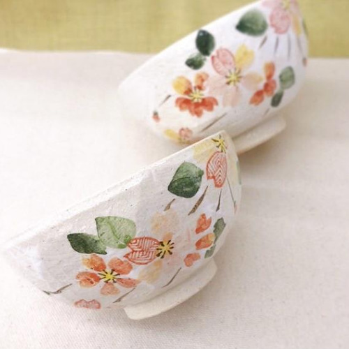 清水焼】小紋桜 飯碗 茶碗・めし碗 あかね屋 通販 10028592｜Creema