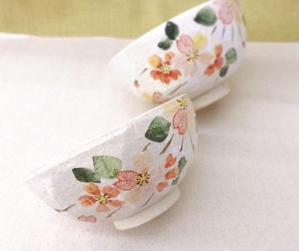 清水焼】小紋桜 飯碗 茶碗・めし碗 あかね屋 通販 10028592｜Creema