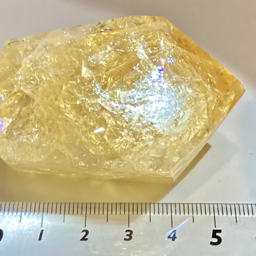 恋愛・虹入り】万華鏡 シトリンクォーツ 磨き ポイント