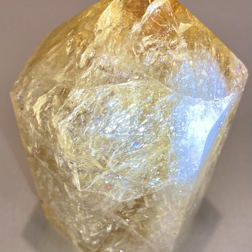 恋愛・虹入り】万華鏡 シトリンクォーツ 磨き ポイント