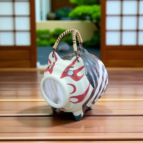 隈取り柄 蚊取り豚 浮世絵 蚊取り線香ホルダー・蚊遣り irohagama 通販