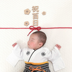 木製［送料込］レターバナー［ 祝百日 ］お食い初め 100日祝い 20枚目の画像