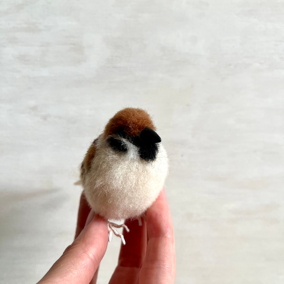 【受注制作】羊毛フェルト スズメ 8枚目の画像