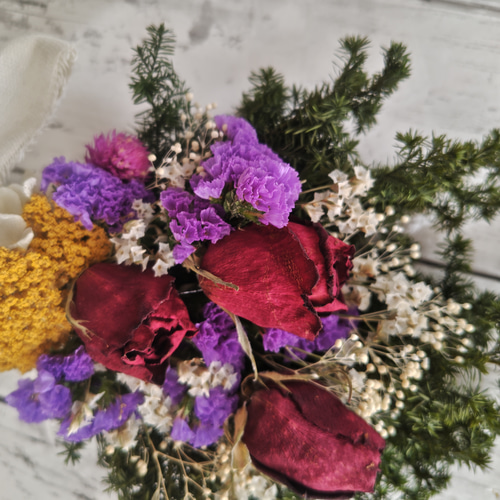 ドライフラワースワッグ〜*ローズ＆ヒムロスギ*～ ドライフラワー *は