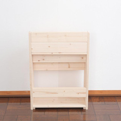 絵本棚 Ｗ56cmA Maple poppo ブックラック こども家具 無垢材 完成品 ハンドメイド ベビー家具 3枚目の画像