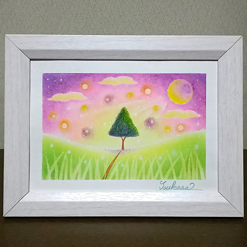 パステルアート 月光飛行 パステル画原画 絵画 T's Arts 通販