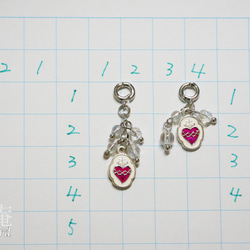 【ミニチャーム・聖心（銀）】ブレスレットチャーム、携帯ストラップ、ペンダントトップ等に 4枚目の画像