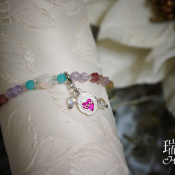 【ミニチャーム・聖心（銀）】ブレスレットチャーム、携帯ストラップ、ペンダントトップ等に 5枚目の画像