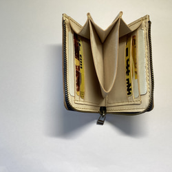 L字ファスナー財布ヌメ革生成り 2枚目の画像
