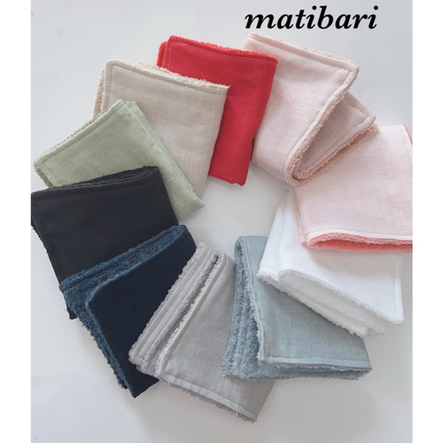 ◇matibari◇約18cm角◇ガーゼ＆タオル地ハンカチ◇ティッシュ◇泉州
