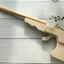 連射式 輪ゴム鉄砲 木製 ゴム鉄砲 銃 ピストル おもちゃ・人形 工房こ