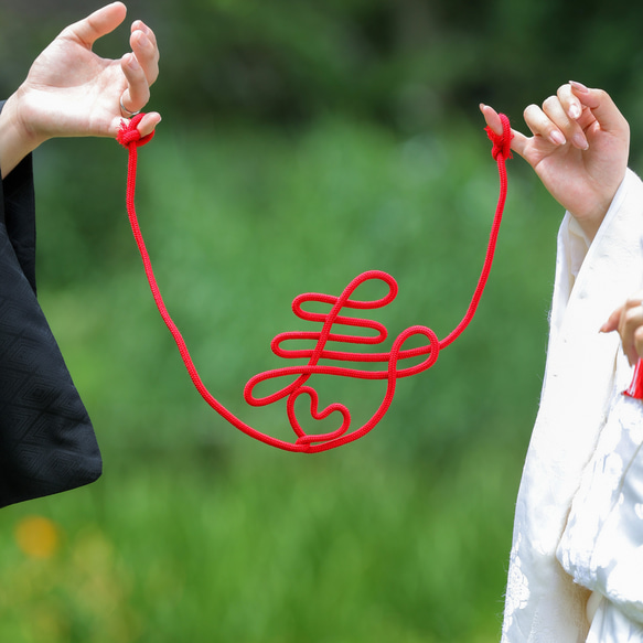 雑誌掲載】運命の赤い糸「寿」《再販》 和装 前撮り 小物 フォト