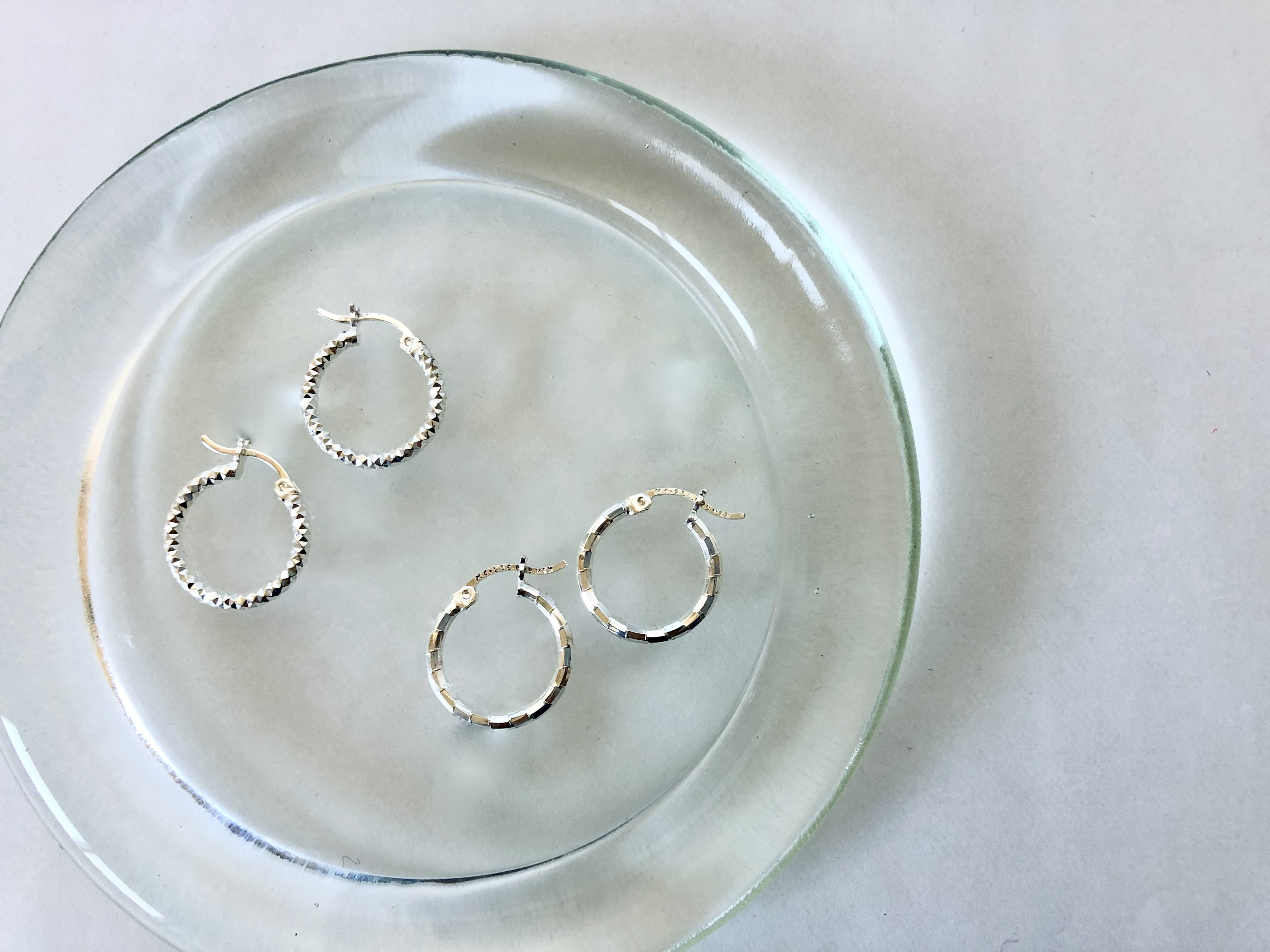 【メキシコ/シルバー】再入荷！シルバーフープピアスM（デザインカット）