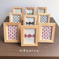 刺繍の壁飾り  置物 インテリア モダン おしゃれ 連続模様 シンプル アジアン モダン アジアン 和置物 4枚目の画像