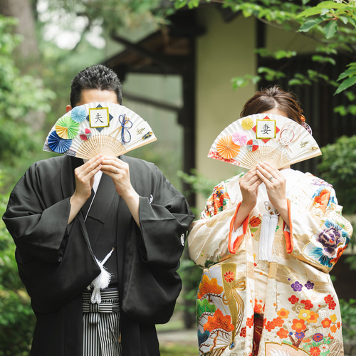 送料無料＊扇子プロップス 夫＆妻 和装前撮り アイテム フォト