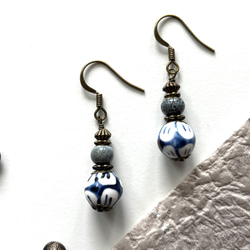 ネックレス 紅のほおずき風ビーズ ロング 和風 鬼灯 ホオズキ ゴールド