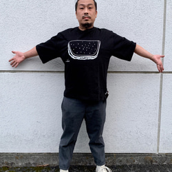 Oversized T-Shirt☆ ビックシルエット☆ ひょっとこレディース＆メンズＴシャツ 単色プリント 7枚目の画像