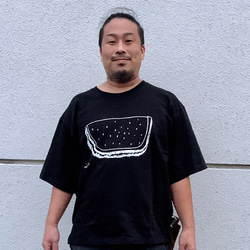 Oversized T-Shirt☆ ビックシルエット☆ ひょっとこレディース＆メンズＴシャツ 単色プリント 5枚目の画像