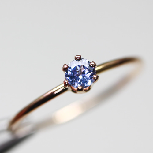 道標の石❗️アイオライト✨ダイヤモンド✨リング✨約12.5号✨簡易鑑別付 アイオライト ダイヤモンド ホワイトゴールド リング（指輪