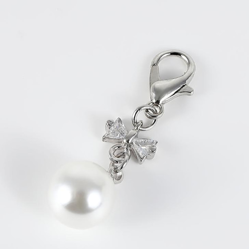 マスクチャーム パール＆リボンストーン マスクピアス マスク飾り