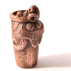 縄文土器オブジェ（神像筒形土器/ 659-316） 2枚目の画像