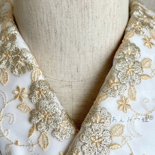 装道　美容衿　刺繍衿　洗える正絹／刺繍美容衿 装道 美容衿 刺繍衿 洗える正絹／刺繍美容衿