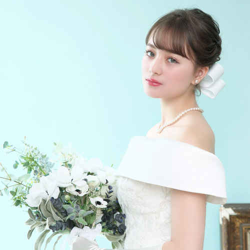 リボンボンネ【楚々(そそ)】H-112|花嫁 ウエディング 結婚式 リボンボンネ【楚々(そそ)】H-112|花嫁 ウエディング 結婚式