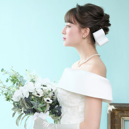 リボンボンネ【楚々(そそ)】H-112|花嫁 ウエディング 結婚式 リボンボンネ【楚々(そそ)】H-112|花嫁 ウエディング 結婚式