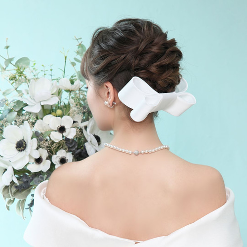 リボンボンネ【楚々(そそ)】H-112|花嫁 ウエディング 結婚式