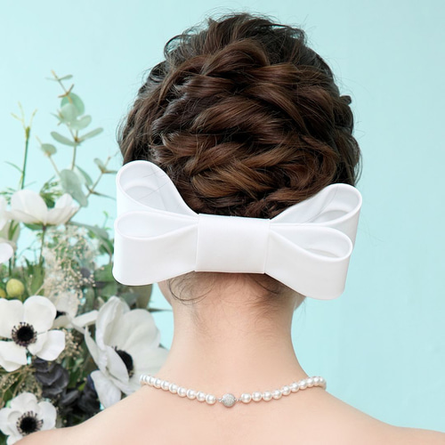 【訳あり】 リボンボンネ【楚々(そそ)】H-112|花嫁 ウエディング 結婚式 ヘアアクセサリー