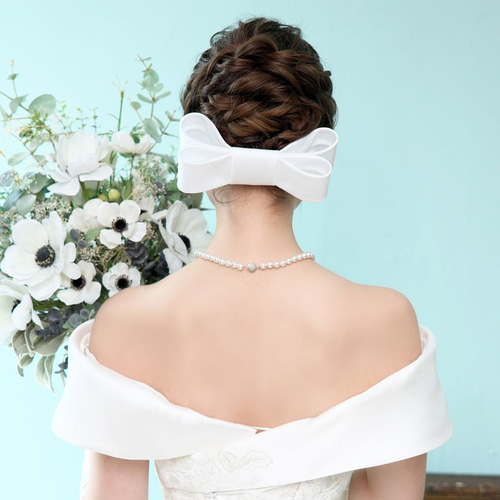リボンボンネ【楚々(そそ)】H-112|花嫁 ウエディング 結婚式 リボンボンネ【楚々(そそ)】H-112|花嫁 ウエディング 結婚式