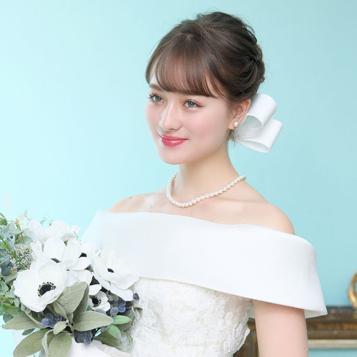 リボンボンネ【楚々】ヘッドドレス 髪飾り・花冠 ボンネ