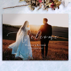 全15種 ウェルカムボード 写真入れデザイン【完成データプレゼント】 1枚目の画像